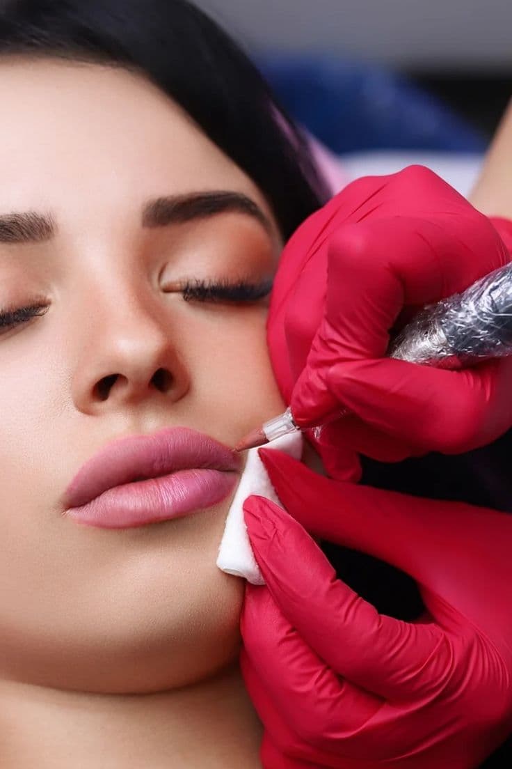 Lip Blush work by Nata Beauty, permanent makeup studio in Redland, Bristol