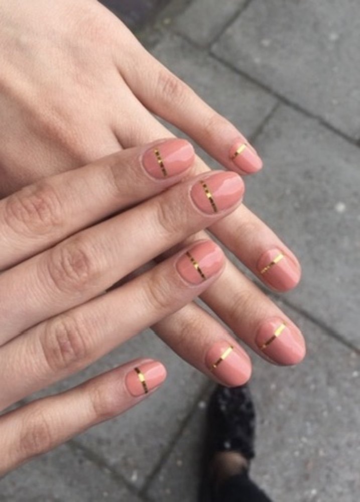 Minimal nail art with thin line work — Nata Beauty, Redland Bristol